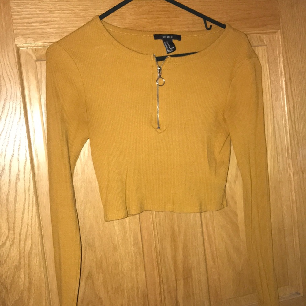 Mustard crop top